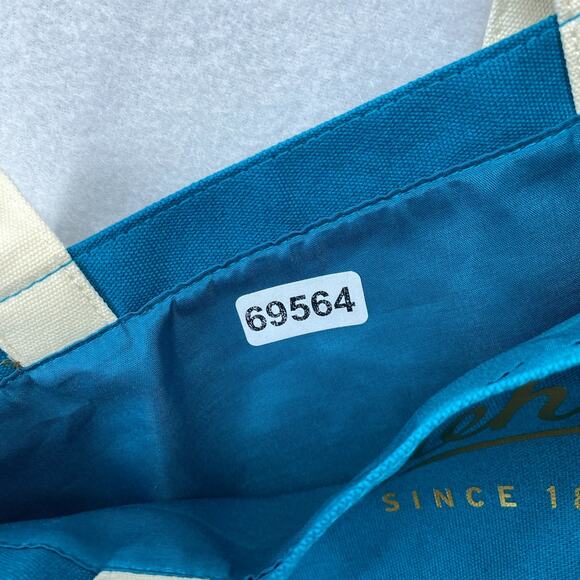 KIEHLS Limited Edition Art Janine Rewell Reusable Canvas Tote Shopping Bag Blue - Picture 13 of 13